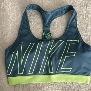 Nike Women's Teal and Lime Sports Bra